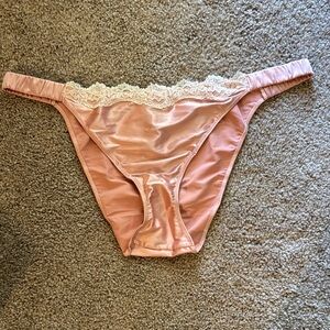 Adore Me Peach Satin Lingerie